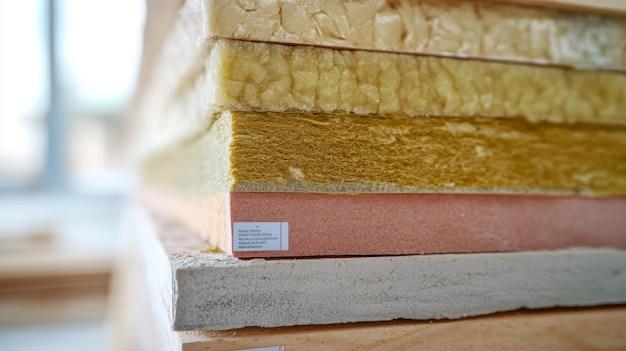 Different types of thermal insulation materials.