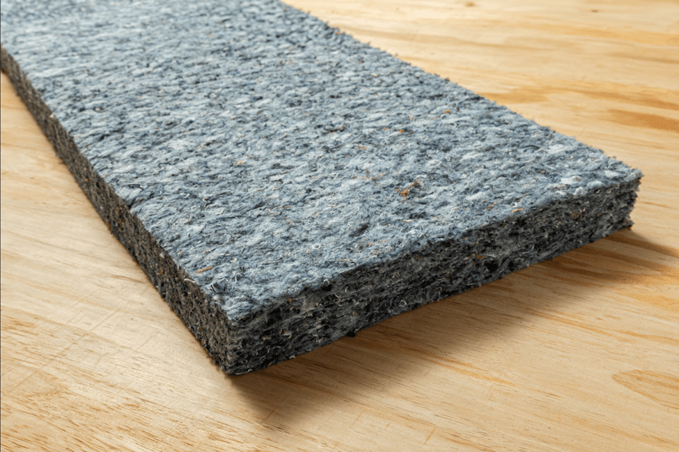 An image of denim insulation material.