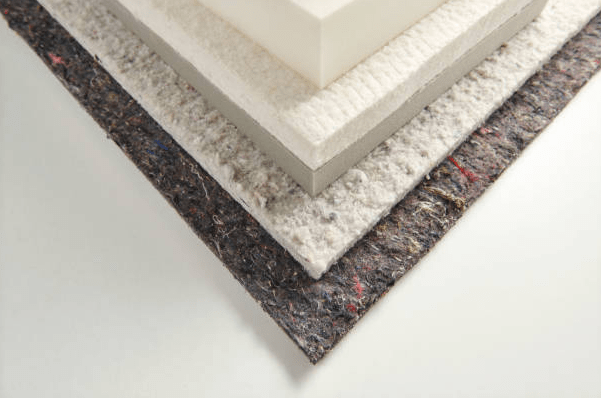 An image showcasing a selection of the safest insulation materials, including denim.