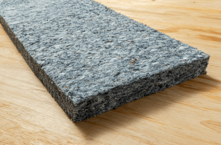An image of denim insulation material.